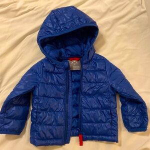 Primary Baby lightweight puffer jacket Cobalt blue
